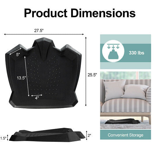 Portable Anti-Fatigue Standing Mat with Massage Points and Diverse Terrain-Black-4