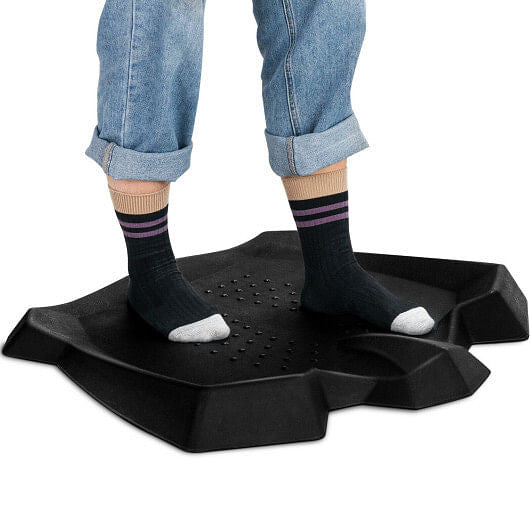 Portable Anti-Fatigue Standing Mat with Massage Points and Diverse Terrain-Black-0