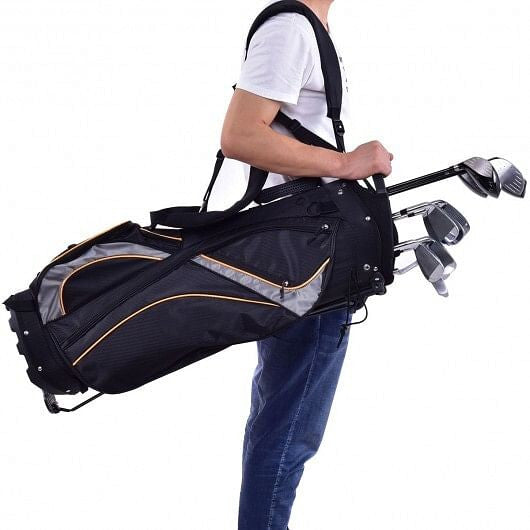 9 Inch Golf Stand Bag Divider Carry Pockets Storage-2