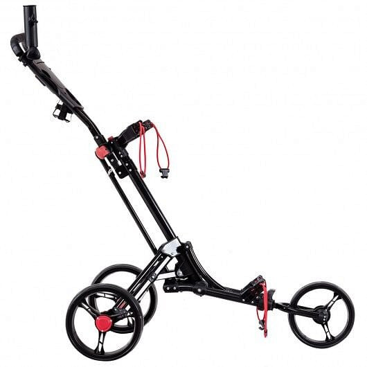 Foldable 3 Wheel Golf Pull Push Cart Trolley-4