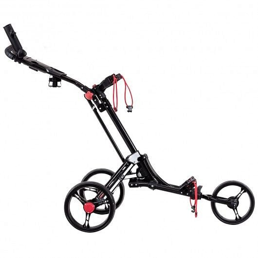 Foldable 3 Wheel Golf Pull Push Cart Trolley-3